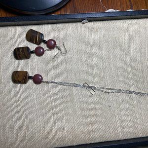 Tiger's eye stones and sterling silver